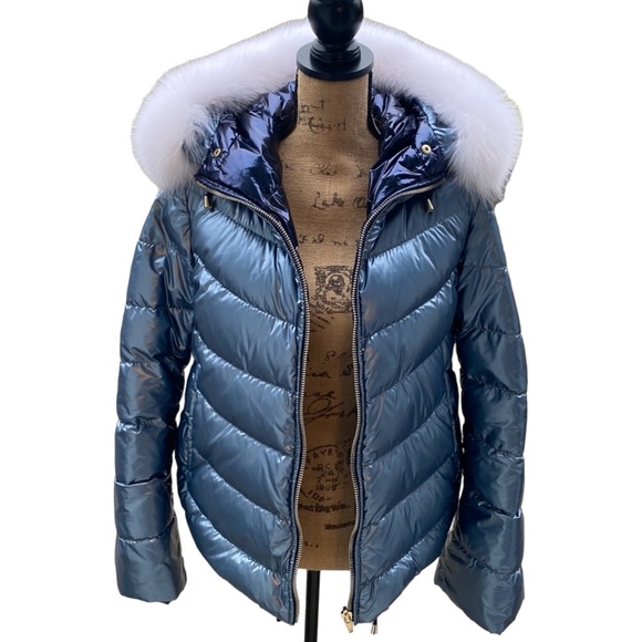 GORSKI Jackets & Blazers - APRES Ski Reversible Ski Jacket with Detachable Fox Trim Hood- size S